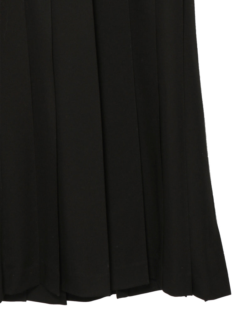 Pleated Mini Skirt Cut Out Side High Waist Harness Garter Belt