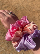 【Sparkle Diva】XL Opulent Silk Scrunchies