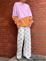 Violet Flower Knit Pants