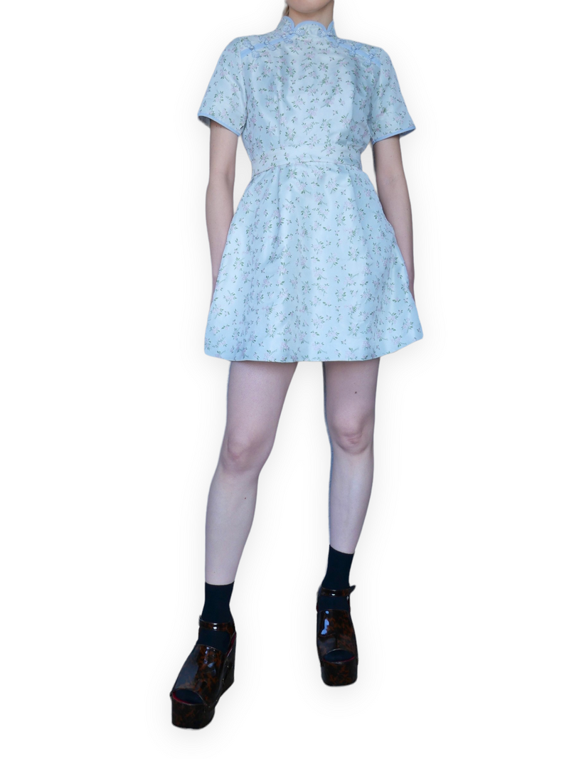高級品市場 PAMEO POSE Mandarin Mini Dress ブラック 黒 S ひざ丈